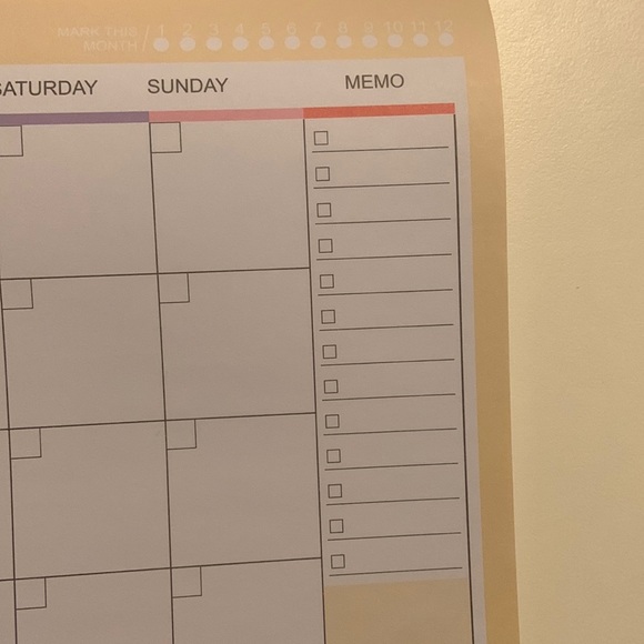 Undated Monthly Planner Pad Sheets with ruler - Picture 2 of 4